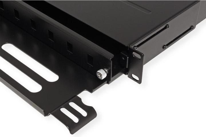 Produktbild Roline 48,30cm (19")-LWL-Gehäuse leer, 1 HE, 12x SC-Simplex oder LC-Duplex, schwarz