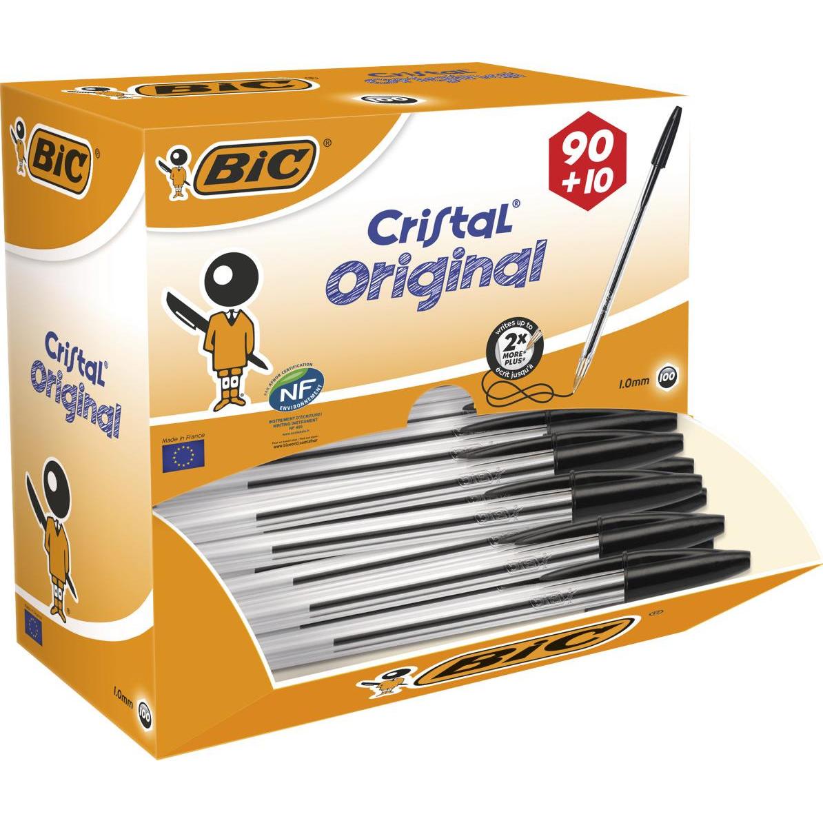 Bic, Schreibstifte, Cristal Original (Schwarz, 100 x)
