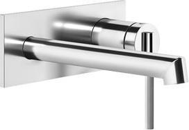 Actual product image Gessi Ingranaggio finish-mount set for concealed single-lever basin mixer with rectangular plate, sp