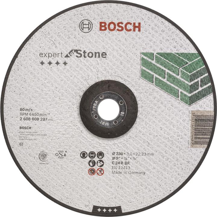 Actual product image Bosch Professional Zubehör Cutting disc cranked Expert for Stone C 24 R BF, 230 mm, 3.0 mm