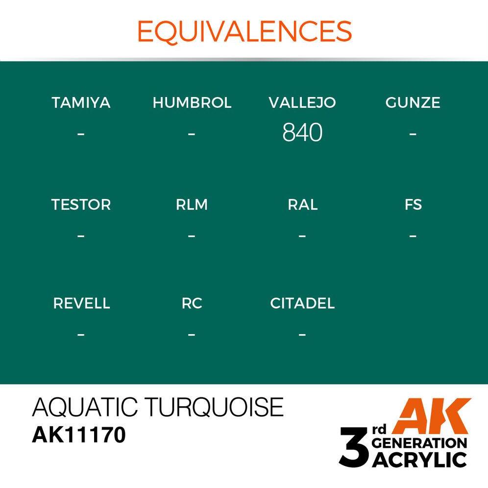 AK Interactive, Colore + Vernice per fai da te, Pot de Peinture - Turchese acquatico (17 ml) (17 ml)