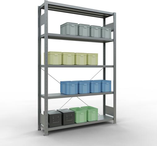Actual product image Schulte Lagertechnik MULTIplus250 basic racking system with cross braces