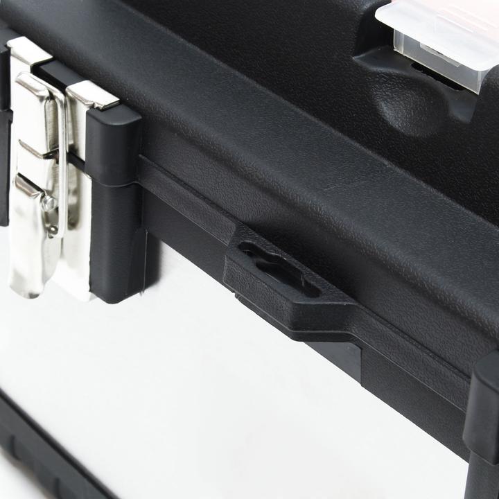 Produktbild Wiltec Werkzeugkoffer 38x27x25cm Werkzeugträger Werkzeugkasten Edelstahl Werkzeugkiste