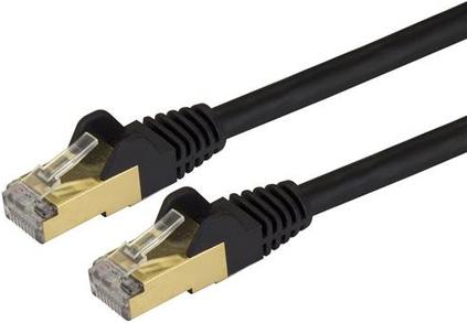 Actual product image StarTech 2ft Black Cat6a STP Cable (U/UTP, CAT6a, 0.60 m)
