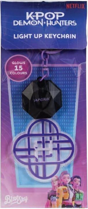 Blue Sky KPop Demon Hunters porte-clés avec lumière Huntr/x