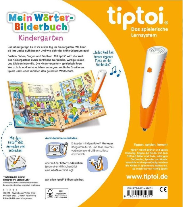 Produktbild tiptoi Kindergarten (Deutsch, Sandra Grimm, Stefan Lohr, 2022)