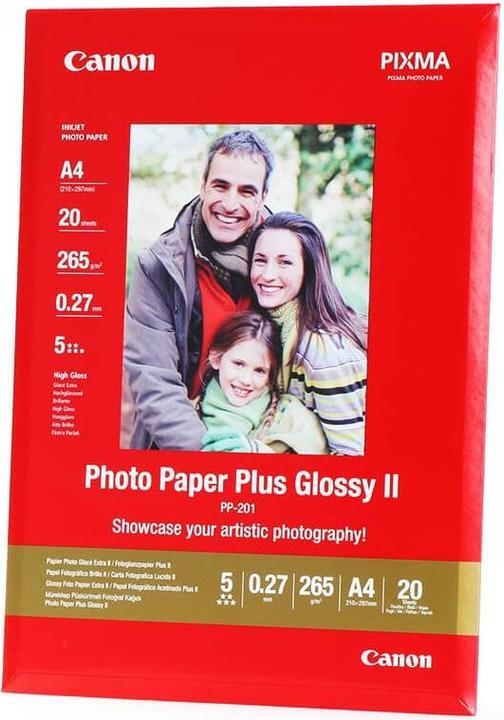 Produktbild Canon PP-201 Plus Glossy II (260 g/m², A4, 20 x)