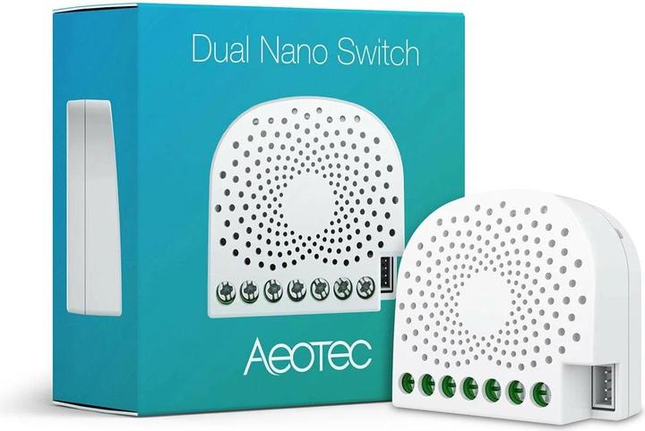 Produktbild Aeotec Funk-Schaltaktor Z-Wave Nano Switch 2-fach (Energiemessung) (Schaltaktor)