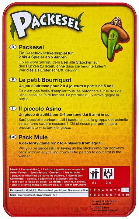 Valeurs nutritives et ingrédients Schmidt Spiele Mule de somme (Allemand)