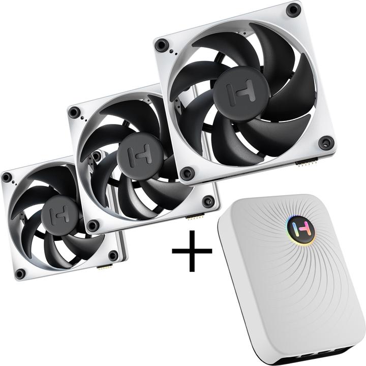 Actual product image Hyte THICC FP12 120MM PWM FAN 3PK + NP (120 mm, 3 x)