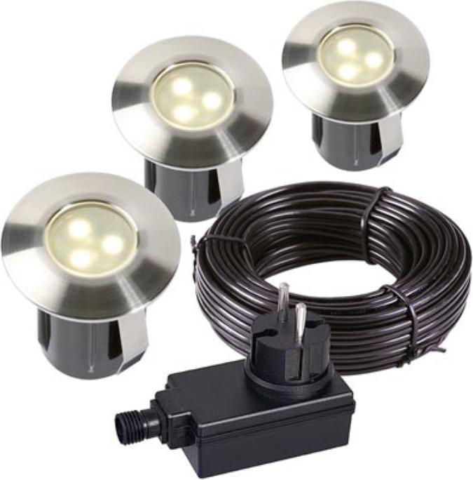 Velleman - BIRCH SET - AUssENEINBAULEUCHTEN-SET - 12 V - 10 lm - 0.5 W - 3000 K (10 lm)