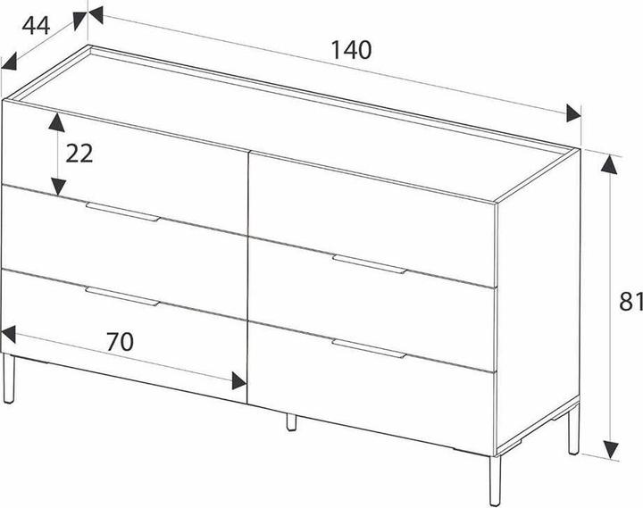 Produktbild Kalune Design Safen Dresser (140 x 44 x 81 cm)