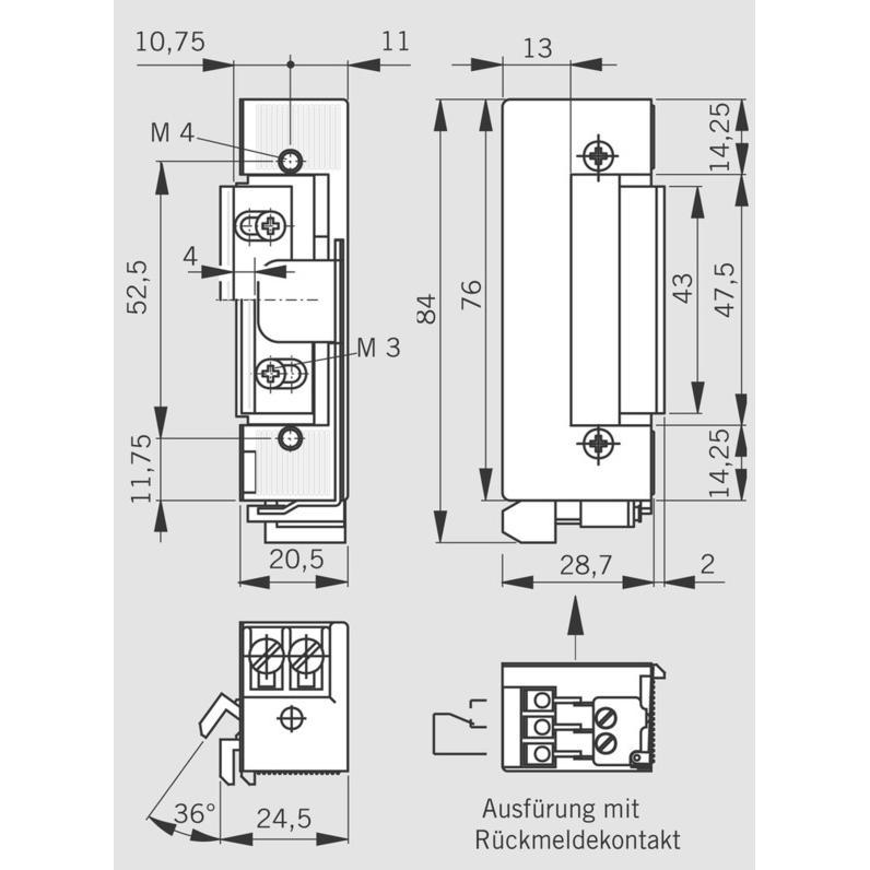 Thumbnail - Dormakaba, Türöffner + Türschliesser, Standard-Arbeitsstrom-Türöffner Serie Basic (Indoor)