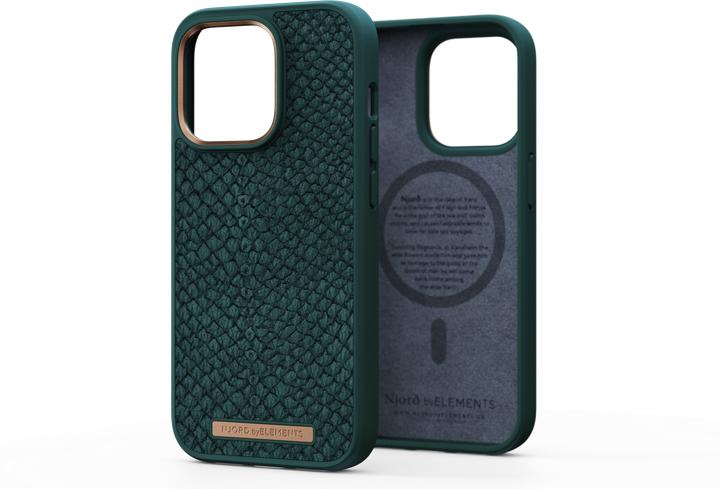Image du produit Njord Étui rigide Salm.Leather Magsafe vert (Apple iPhone 14 Pro)