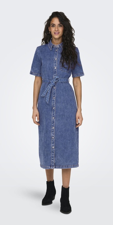 Image du produit Only Coupe ample Col rond Robe courte Robe en jean (XL)