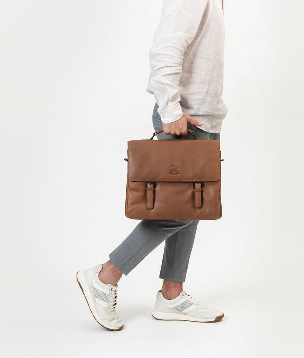 Image du produit Farmhood Serviette Nashville XXL 3 compartiments cuir 39 cm