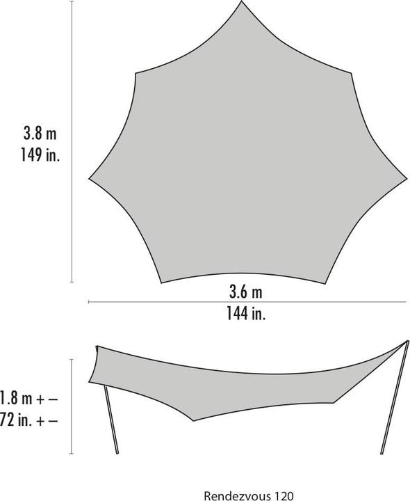 Actual product image Msr Rendezvous Sun Shield (Tarp, 1.43 kg, 4 persons)
