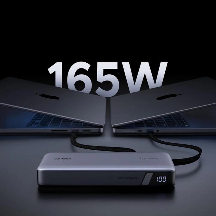 Actual product image Ugreen Nexode PB552 25,000mAh 165W PowerBank with Built-in USB-C Cable (25000 mAh, 165 W)