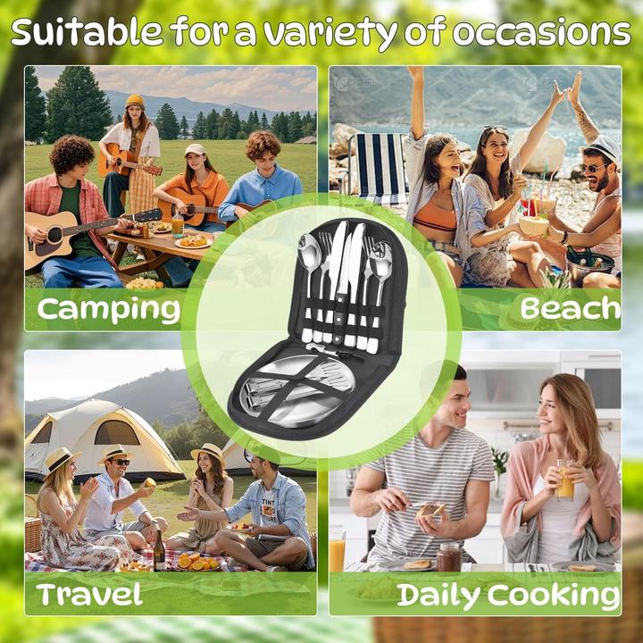 Produktbild BFbyTay Camping Geschirr- und Besteckset