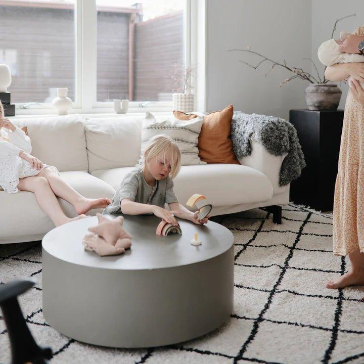 Actual product image Mushie Stacking game Rainbow Sol