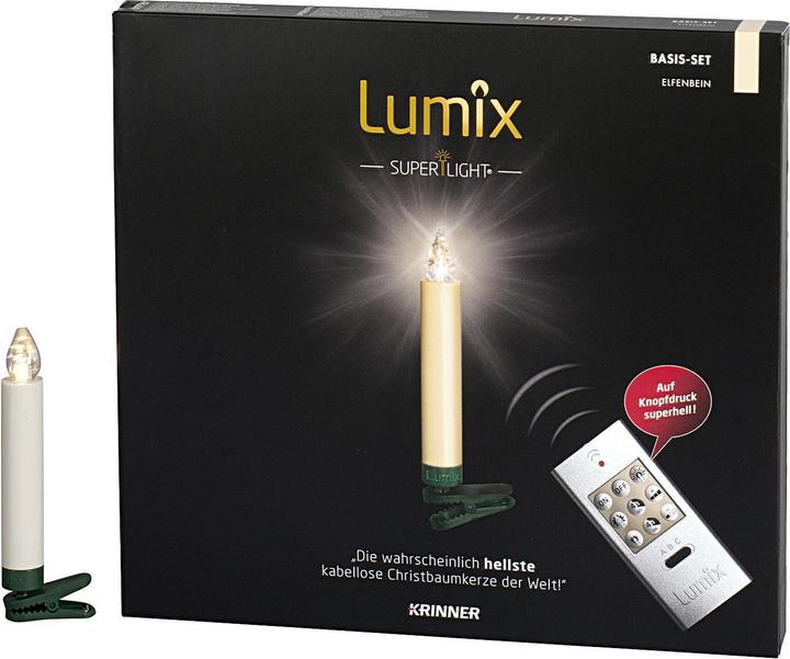 Krinner LED Christbaumkerze Superlight Starter-Set (10 x)