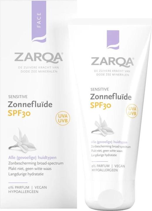 Actual product image Zarqa Sensitive Sun Fluid SPF30 (SPF 30, 50 ml)