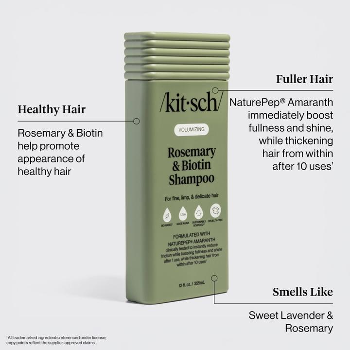Immagine prodotto Kitsch Shampoo mit Rosmarin und Biotin (Shampoo per pidocchi, 355 ml)