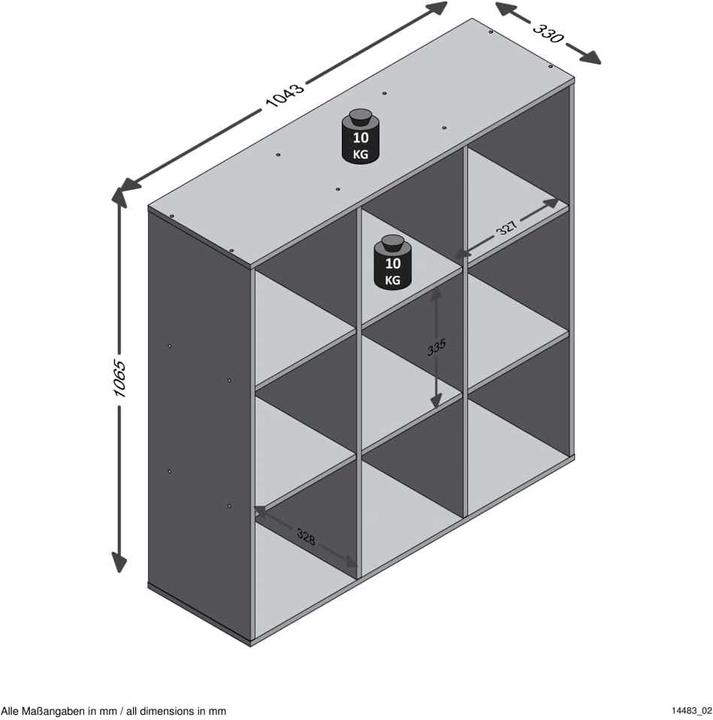Produktbild FMD Möbel Bahiga (104.30 x 33 x 106.50 cm)