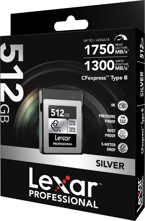 Image du produit Lexar Série Pro Silver (512 Go, CFexpress type B)