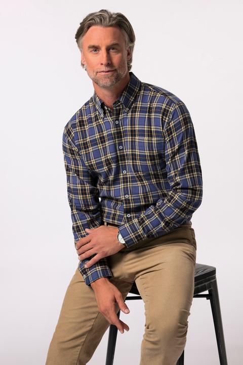 Produktbild Boston Park Karo-Flanellhemd, Langarm, Buttondown-Kragen, Comfort Fit (4XL)