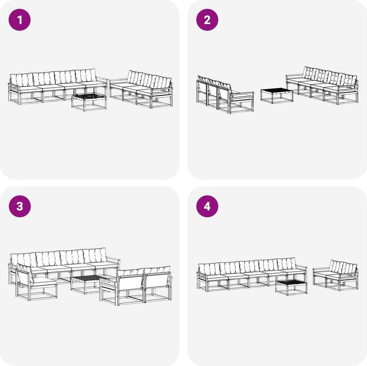 Produktbild vidaXL Outdoor-Sofa