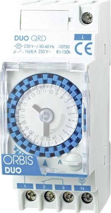 Orbis DIN Rail Timer Analog Distribution Timer DUO QRD 230 V
