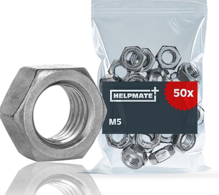 Helpmate Sechskantmutter M5, Stahl, verzinkt, DIN 934, FK8 (M5)