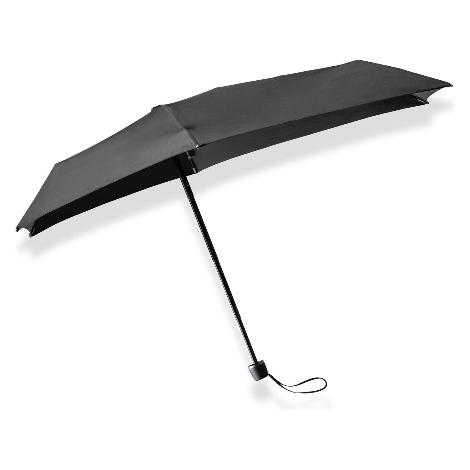 Senz, Paraplu, Micro Foldable Storm Regenschirm, Schwarz Pur, Zwart