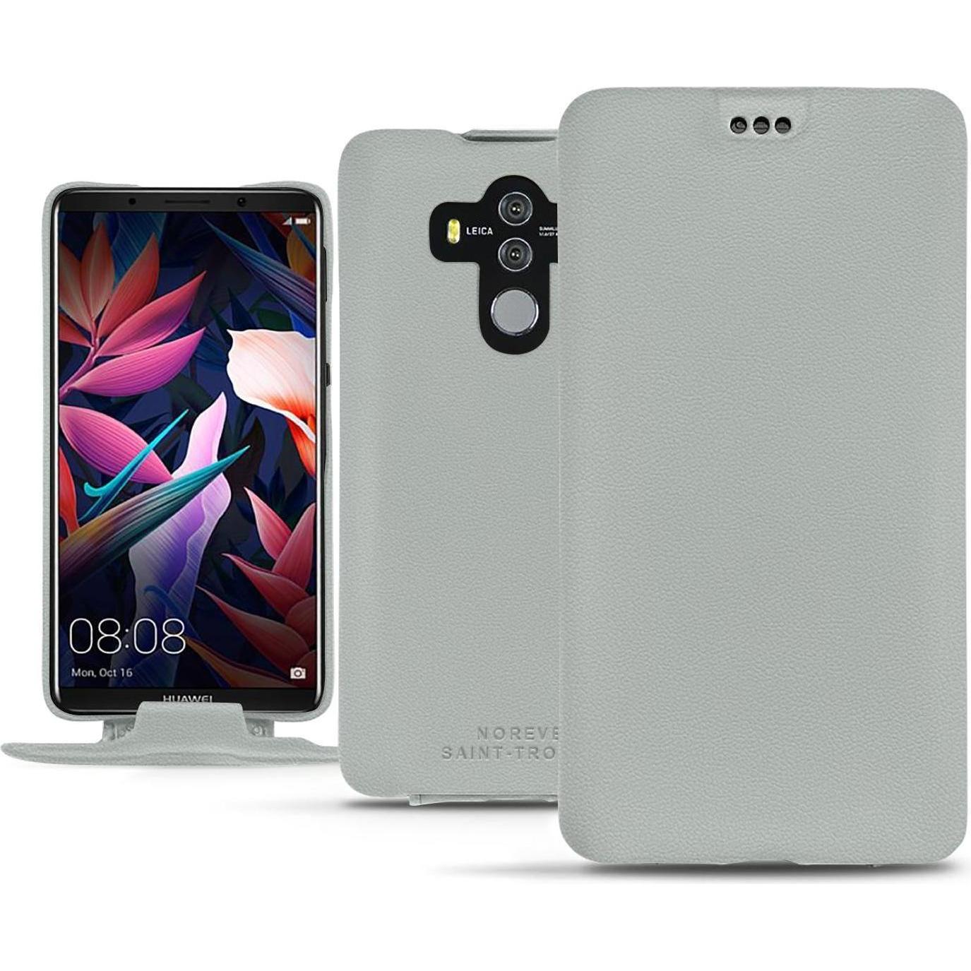 Noreve Lederschutzhülle vertikal (Huawei Mate 10 Pro), Smartphone Hülle, Grau