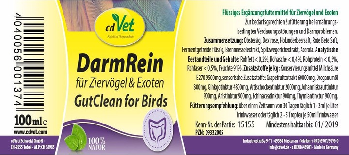 Produktbild cdVet BronchialVital Ziervögel & Exoten (1 x)