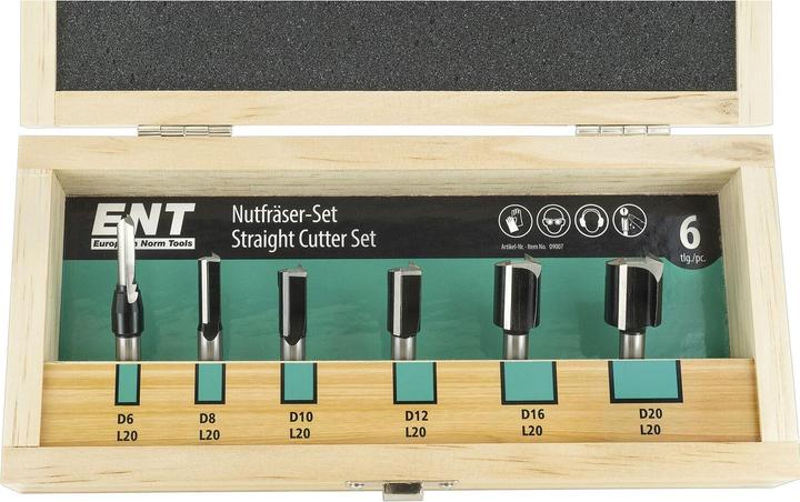 Produktbild ENT European Norm Tools ENT Fräserkassette HW 6-teilig in Holzkassette