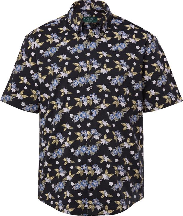 Immagine prodotto Boston Park Piqué-Hemd, Halbarm, Alloverprint, Buttondown-Kragen, Modern Fit (3XL)