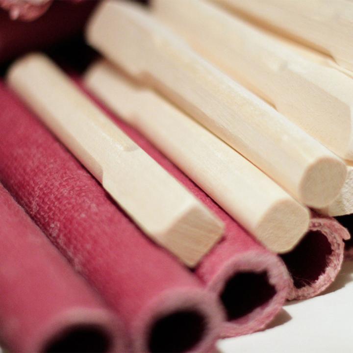 Actual product image Ströbel Wax torch with wooden handle and hand protection plate, burning time approx. 90 min