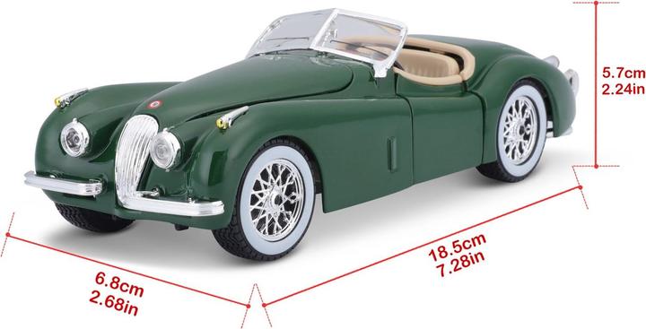 Actual product image Bburago 18-22018 - Jaguar XK 120 Roadster (1951) dark green - 1:24