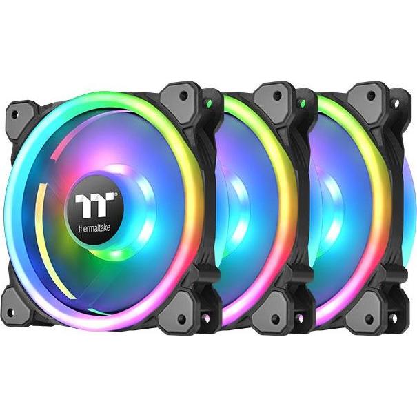 Thermaltake Wentylator Riing Trio 14 LED RGB Plus 3-pack + Hub (CL-F077-PL14SW-A) (140 mm, 3x), Ventola PC