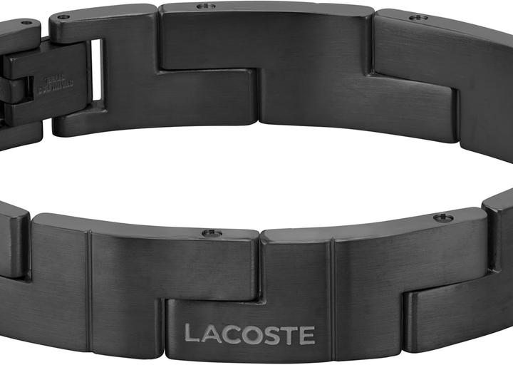 Actual product image Lacoste - Fashion steel bracelet for men 2040222 (Stainless steel with black ion coating)