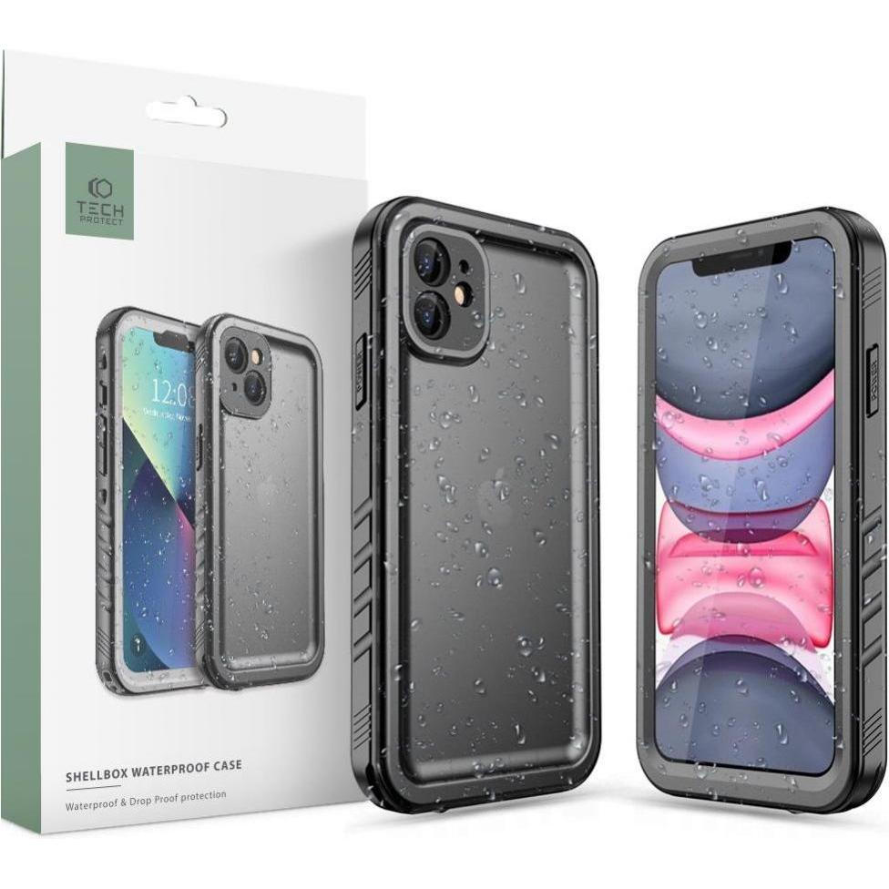 Tech-Protect Protect ETUI SHELLBOX IP68 IPHONE 11 SCHWARZ, universell (Apple iPhone 11), Smartphone Hülle, Schwarz