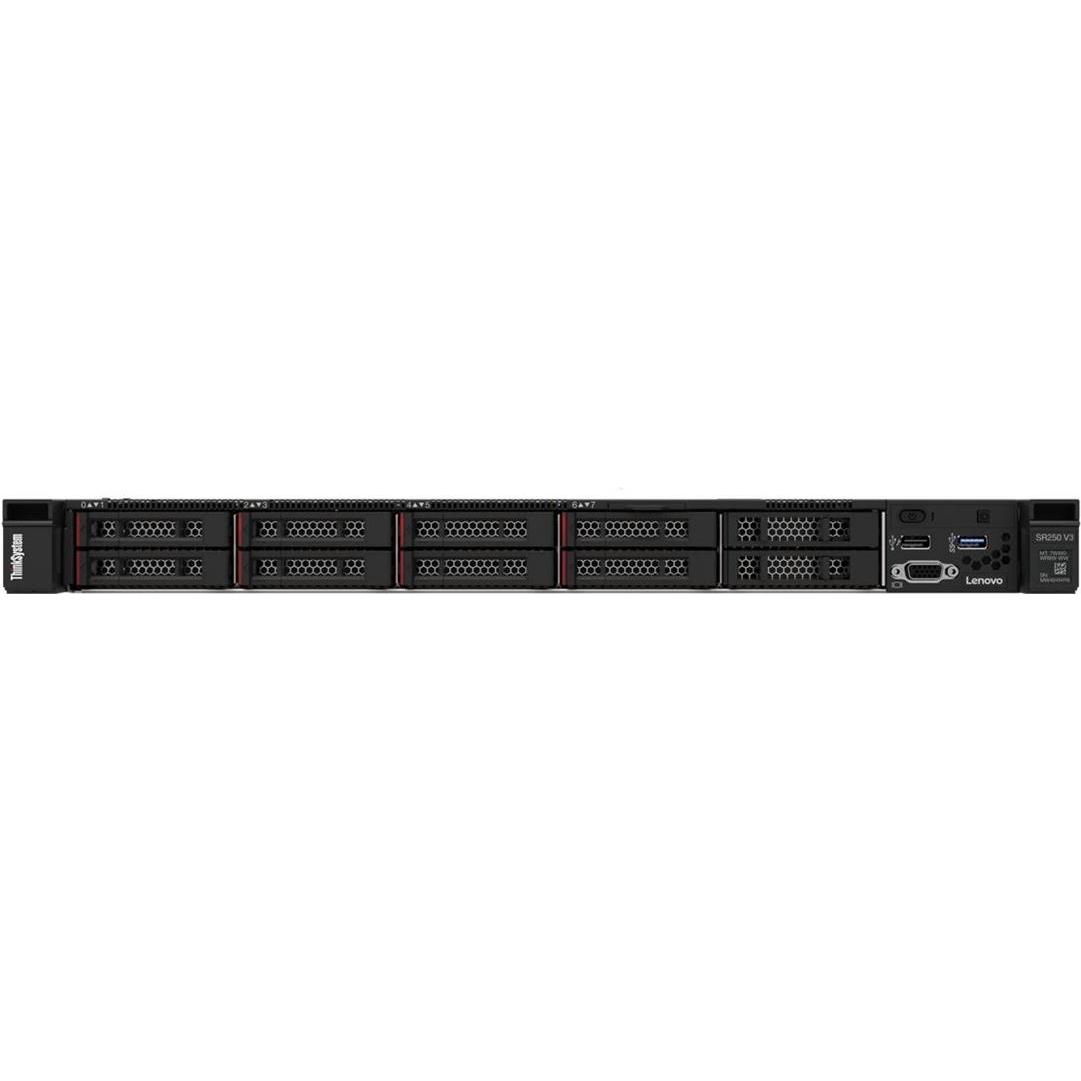 Thumbnail - Lenovo ThinkSystem SR250 V3, 2,6 GHz, E-2468, 32 GB, DDR5-SDRAM, 800 W, Rack (1U) (32 GB, Rack Server), Server