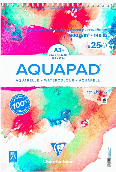 Actual product image Clairefontaine Aquapad wrbn A3+ 25sh 300g (300 g/m², 32 x)