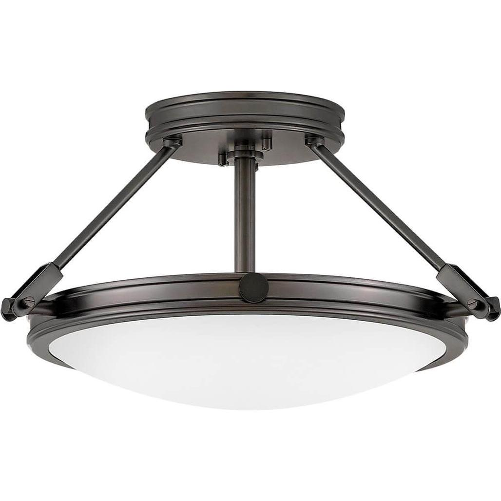 Elstead Lighting, Applique + Plafoniera, Elstead Collier Deckenleuchte E14 3-fach Schwarzes Oxid Glas klar mit Luftbläschen (E14)