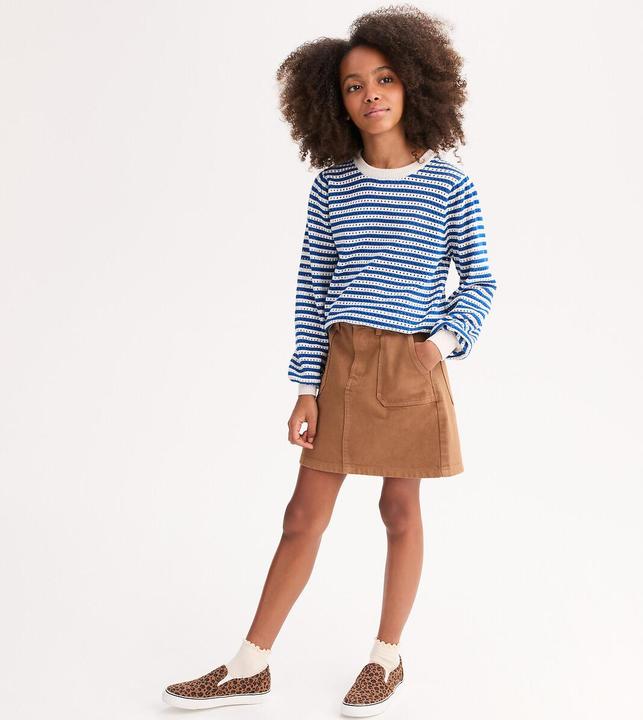 Produktbild La Redoute Collections Gestreifter Rundhalspullover aus Ajourstrick (128)