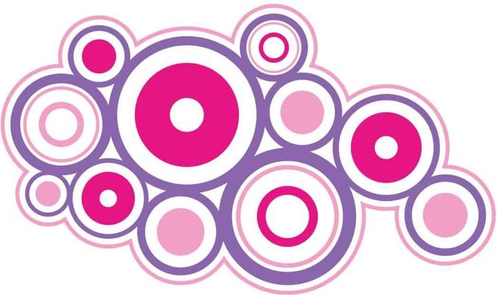 Image du produit Trenddeko Anneaux rétro rose (100 x 59 cm)