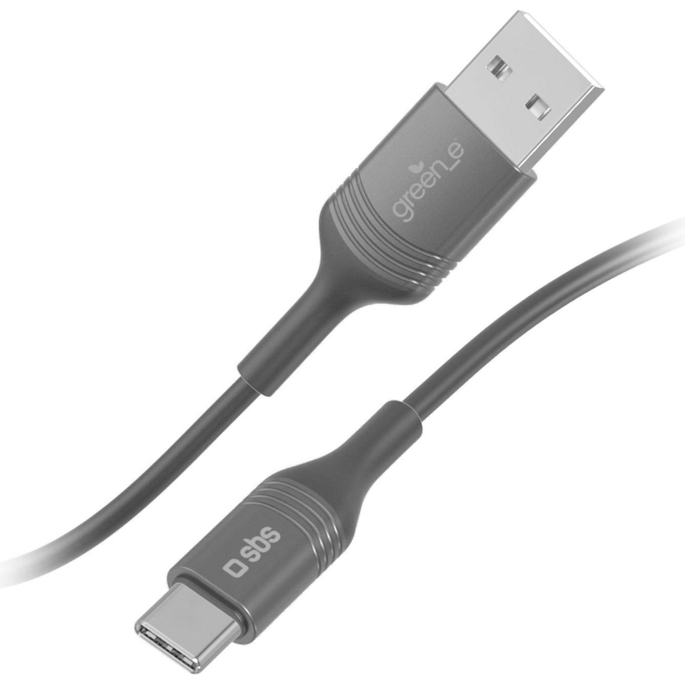 SBS GreenLine USB zu USB-C Kabel 1,2m schwarz (1.20 m), USB Kabel