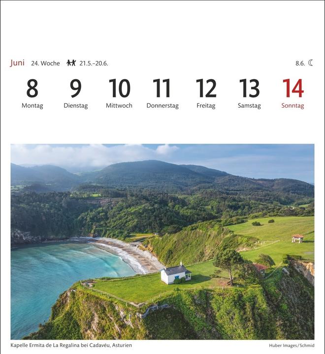 Produktbild Harenberg Spanien Sehnsuchtskalender 2026 - Wochenkalender mit 53 Postkarten